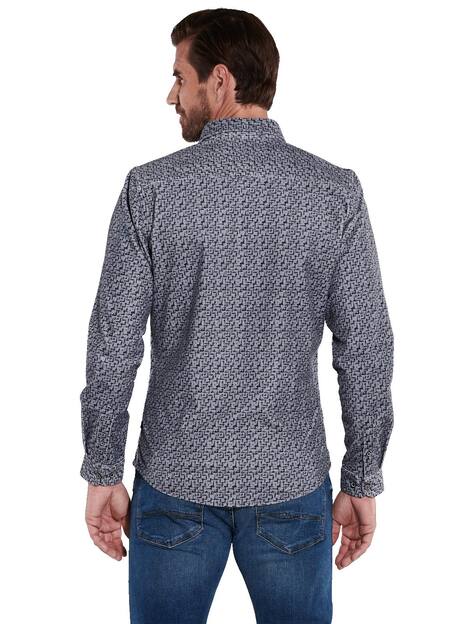 engbers Herren Langarm-Hemd aus Babycord , Grau