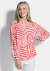 Grafische Viskosebluse mit Schlitz