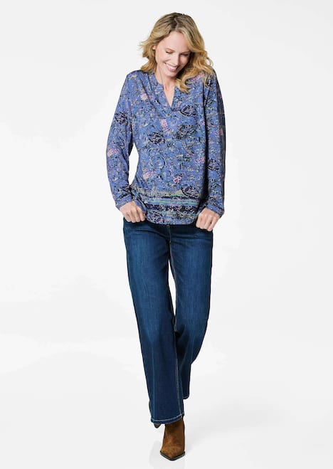 Elegantes Blusenshirt, Paisley-Design