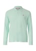 Langarm-Poloshirt mit Waffelstruktur und Logo-Patch