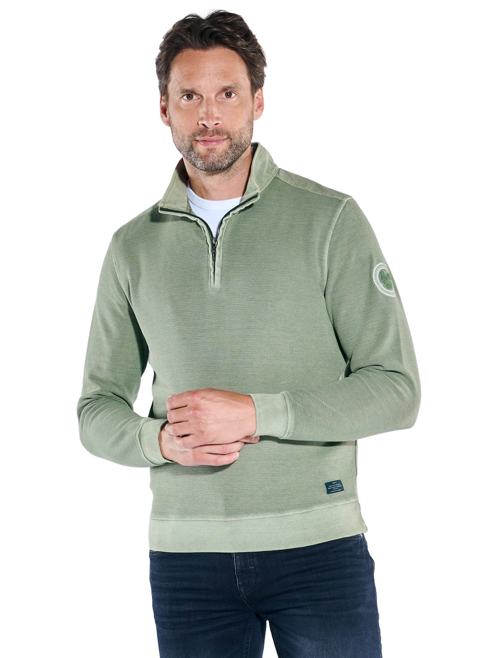 Sweatshirt in Satin-Warenqualität