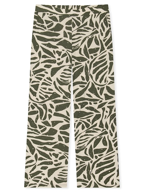 Schiesser Damen Pyjama Selected Premium oliv