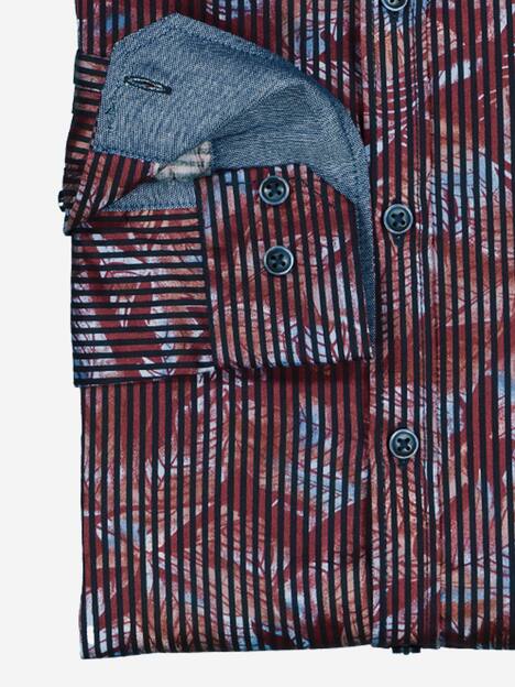 engbers Herren Langarm-Hemd gemustert , Rot