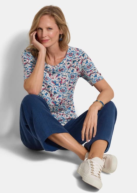 Cityshirt mit floralem Design