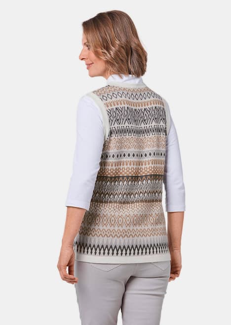 Pullunder mit Jacquardmuster