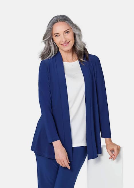 Leichte Shirtjacke lila mit Stretch