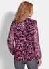 Mesh-shirt met paisley-print