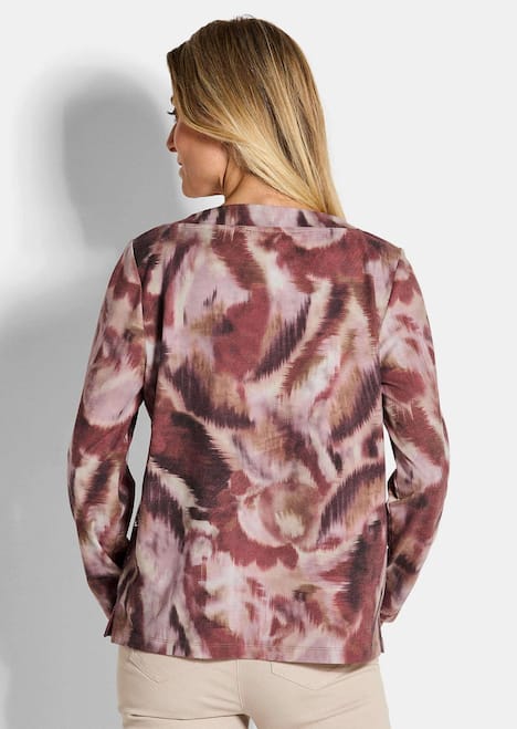 Langarm Printshirt, U-Boot-Ausschnitt