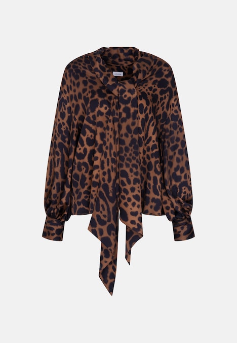 Damen Ausgestellte Bluse - Druck