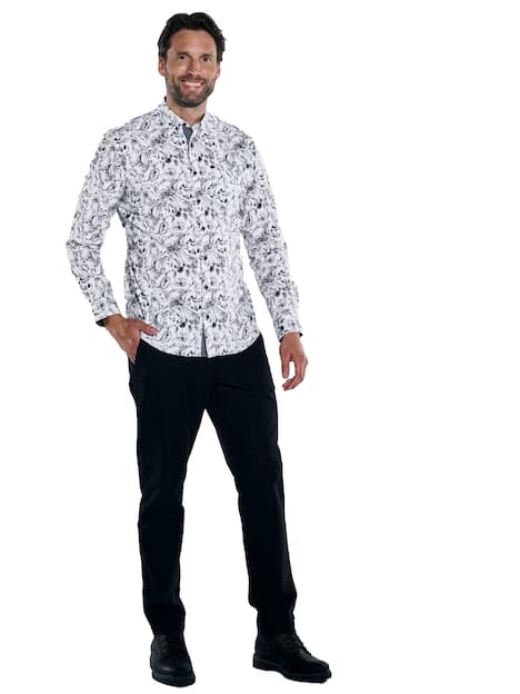 engbers Herren Langarm-Hemd gemustert , Gruen