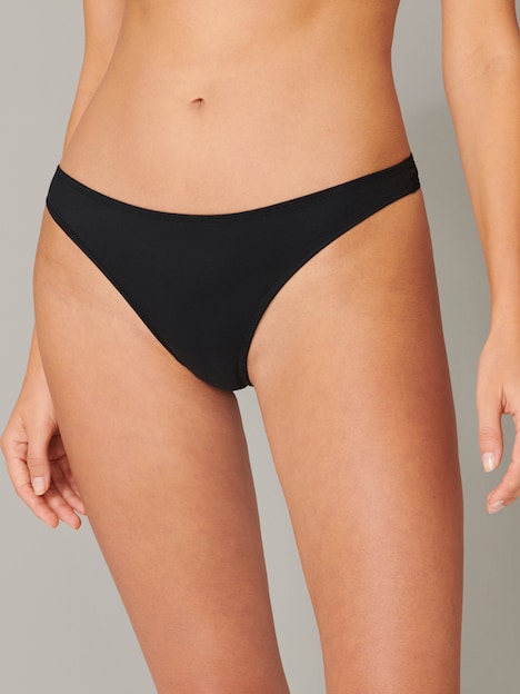 SCHIESSER Damen String - schwarz