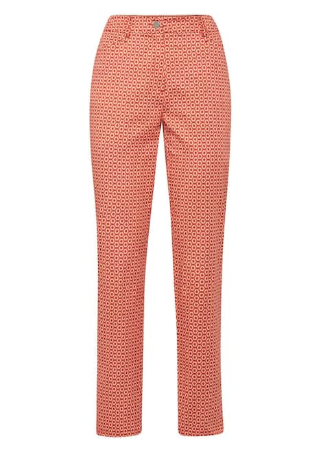 GOLDNER Broek met print Gedessineerde broek