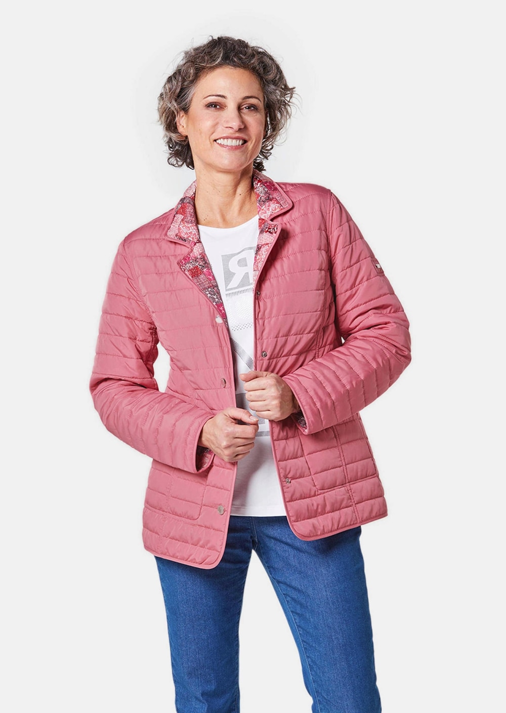 Leichte Druck-Steppjacke zum wenden