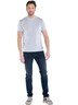 Herren T-Shirt uni , Silbergrau