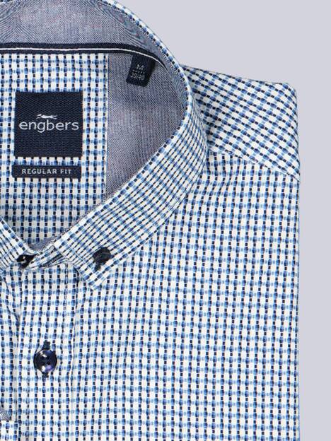 engbers Herren Langarm-Hemd kariert , Brilliantblau