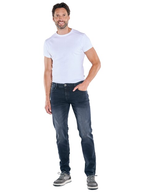 Herren Jeans regular , Saphirblau