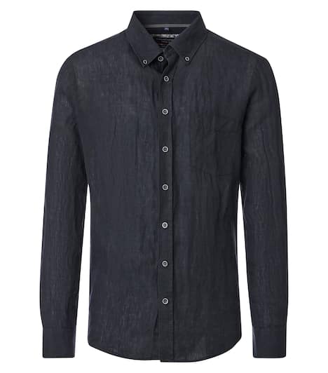 Leinenhemd uni Casual Fit