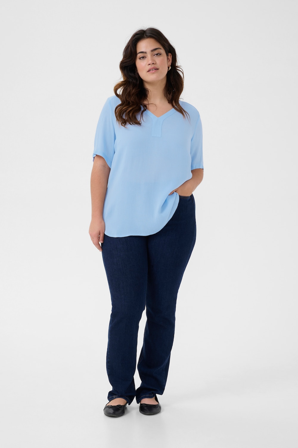Kurzarm-Bluse Regular fit
