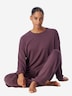 Schiesser Damen Loungeanzug Casual Feel kakaobraun