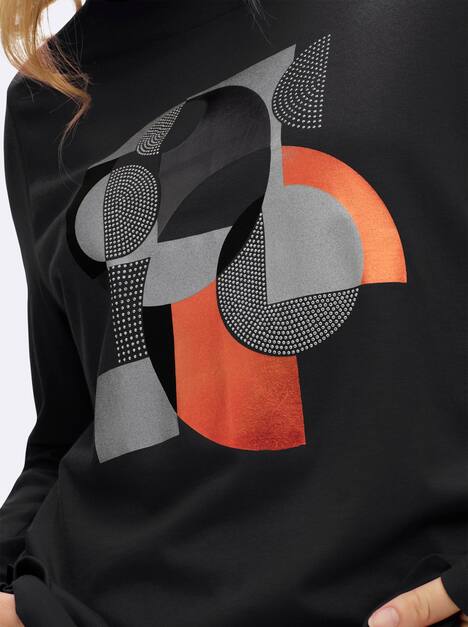 Langarm-Shirt Langarm Sonstiges Muster Ohne Kragen