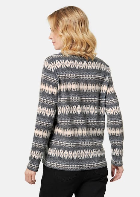 GOLDNER Gedessineerd shirt Veelzijdig te combineren shirt van zacht materiaal