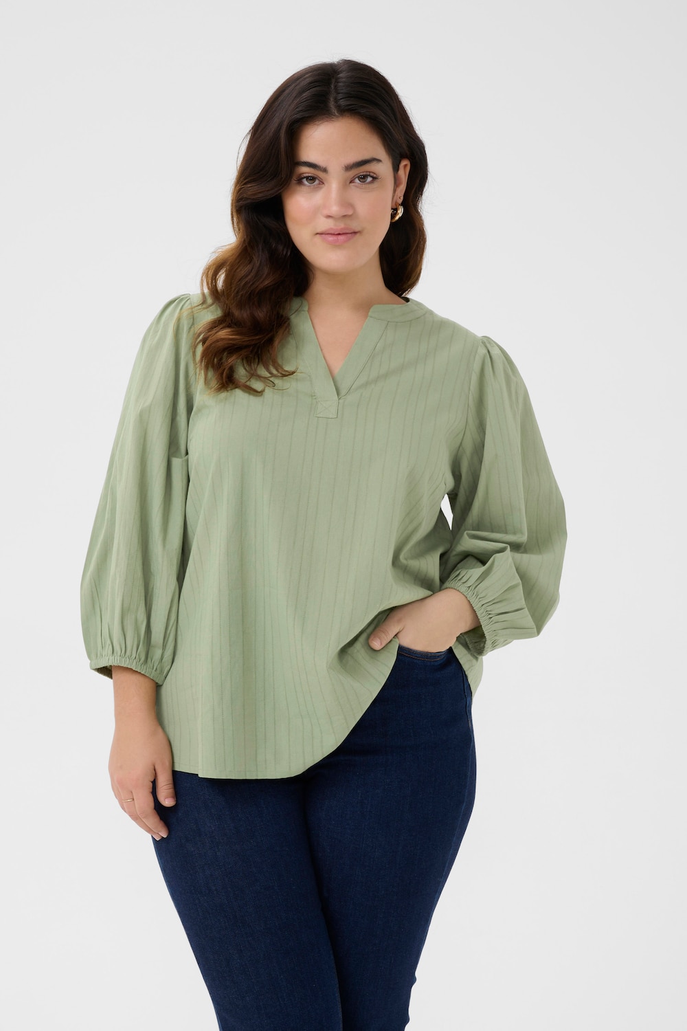 Langarm-Bluse Regular fit