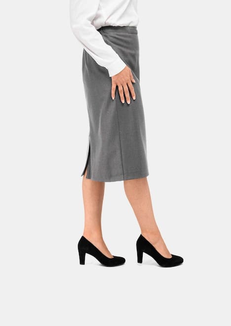 GOLDNER Rok met scheerwol Klassieke scheerwollen rok met elastische tailleband