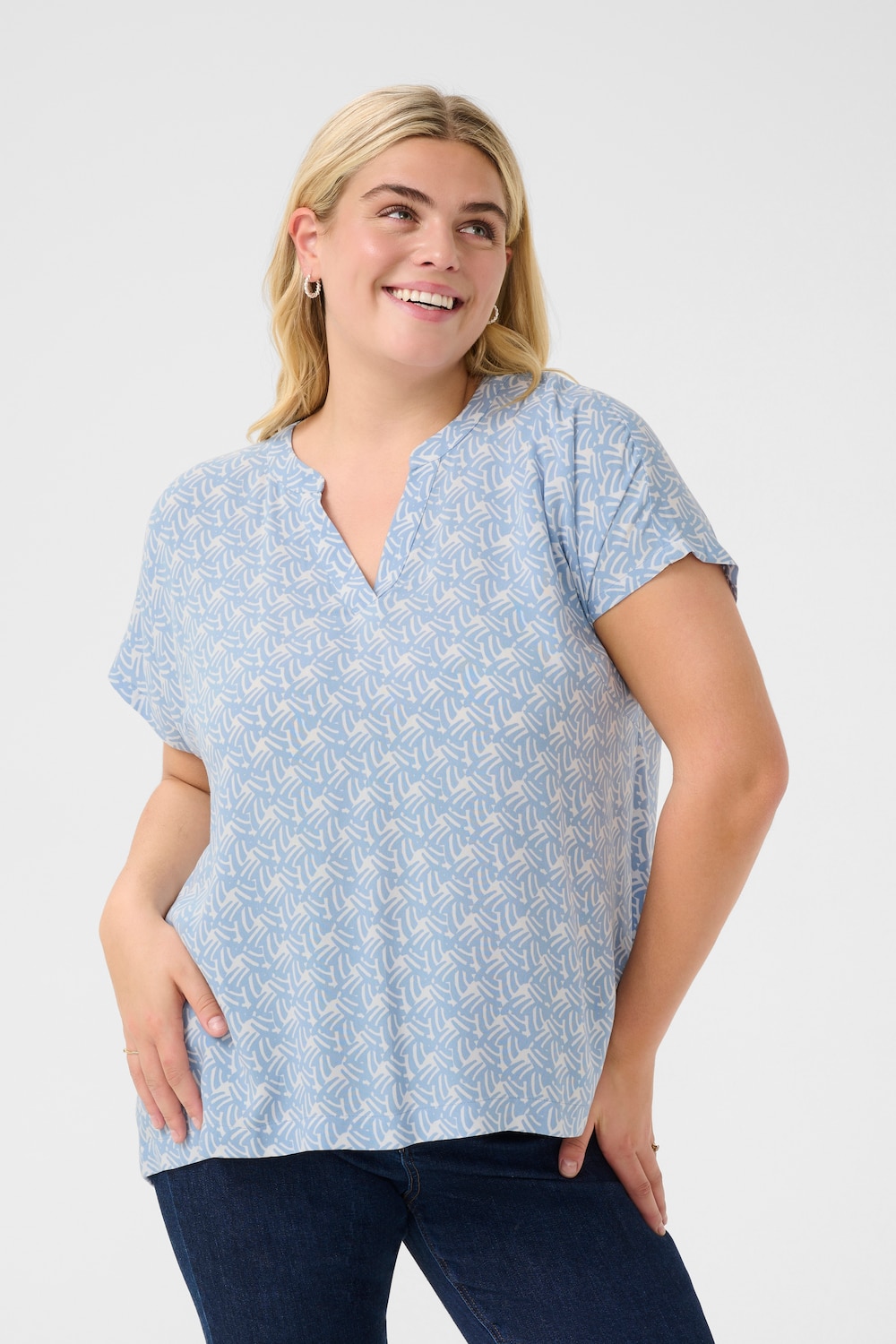 Kurzarm-Bluse Regular fit