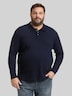 Langarm Poloshirt mit Waffelstruktur