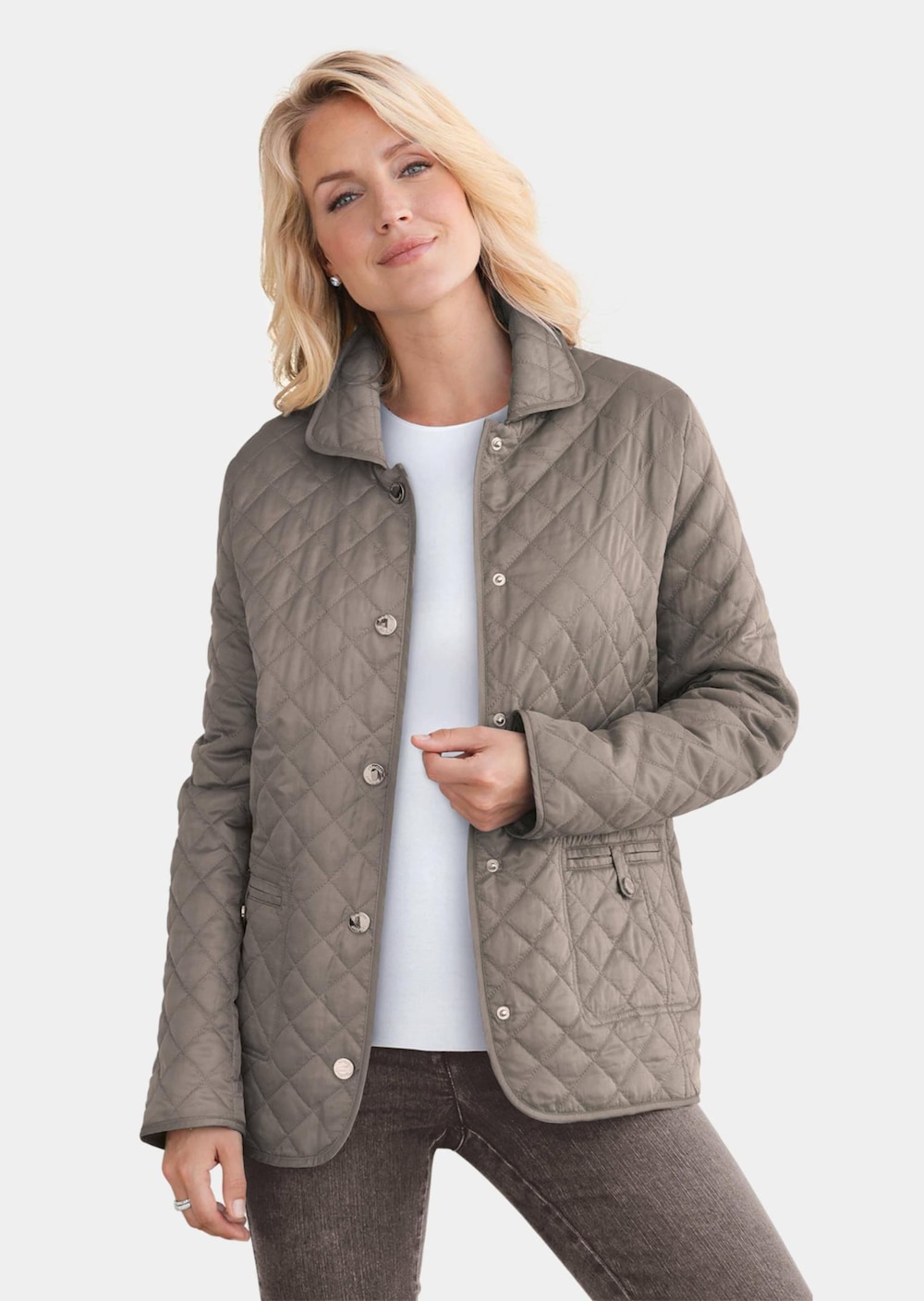 Leichte Jacke mit regelmäßigem Stepp