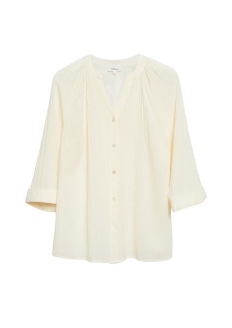 Semitransparente Bluse mit Struktur