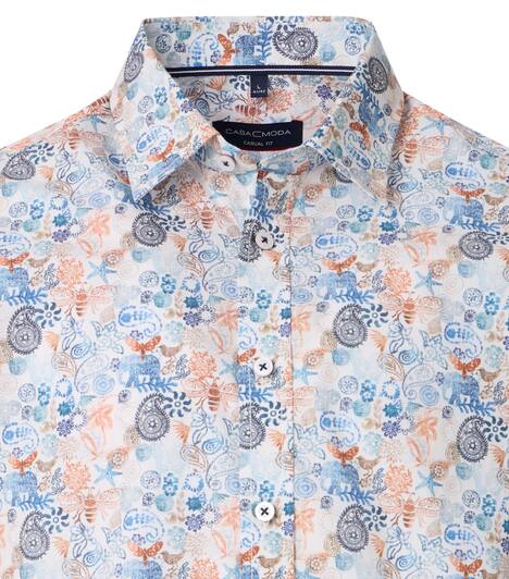 Freizeithemd Kurzarm Print Casual Fit