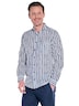 Herren Streifenhemd in Leno-Ware , Marineblau