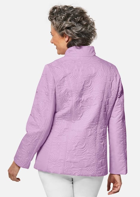 Jacke mit floraler Steppung