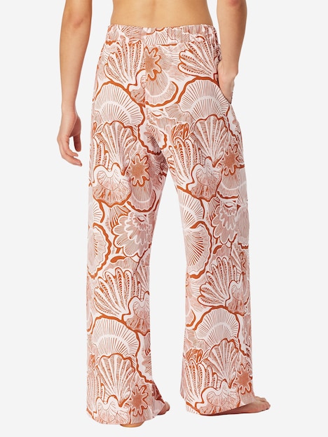Schiesser Damen Pyjamahose Mix Relax orange,rosa