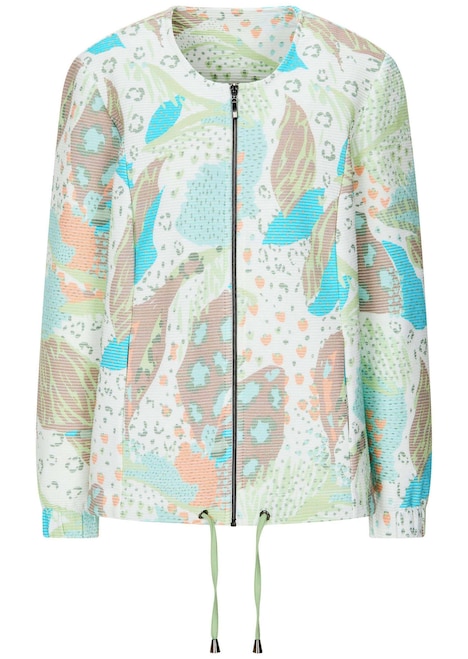 Printjacke mit Ottomanstruktur