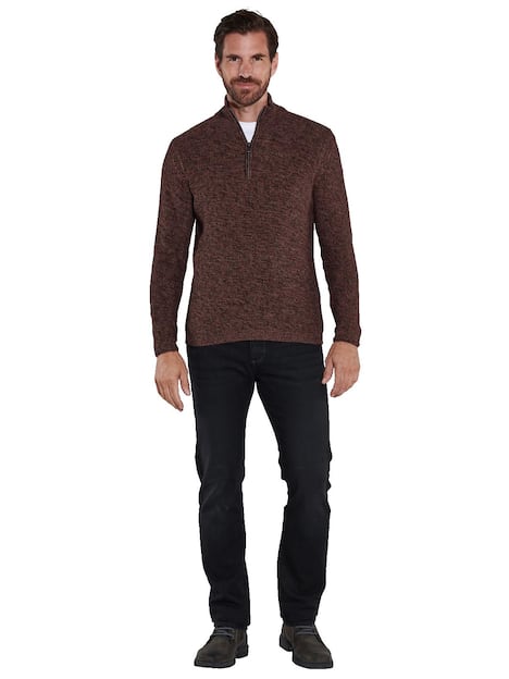 engbers Herren Pullover mit Stehkragen , Feuerrot