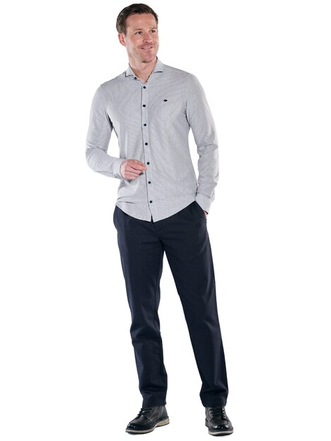 Herren Hemd gemustert , Marineblau