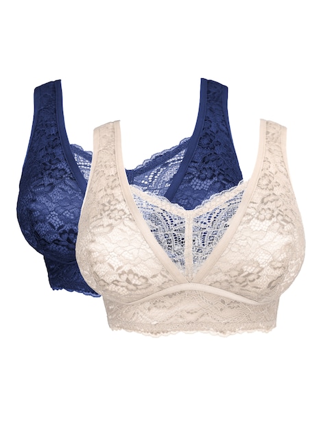 Set-2x-Bralette ELIANA Bralettes ohne Bügel,Spitze