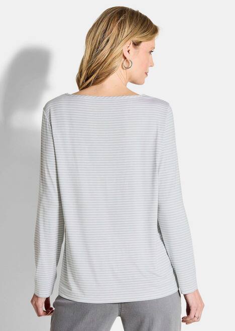 GOLDNER Blouseshirt Blouseshirt van satijn en viscose-jersey