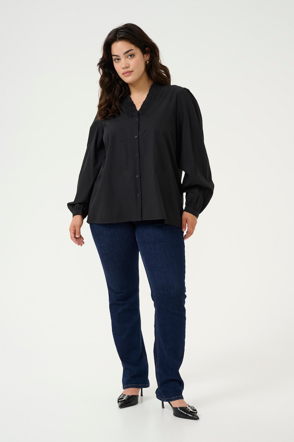 Langarm-Bluse Regular fit