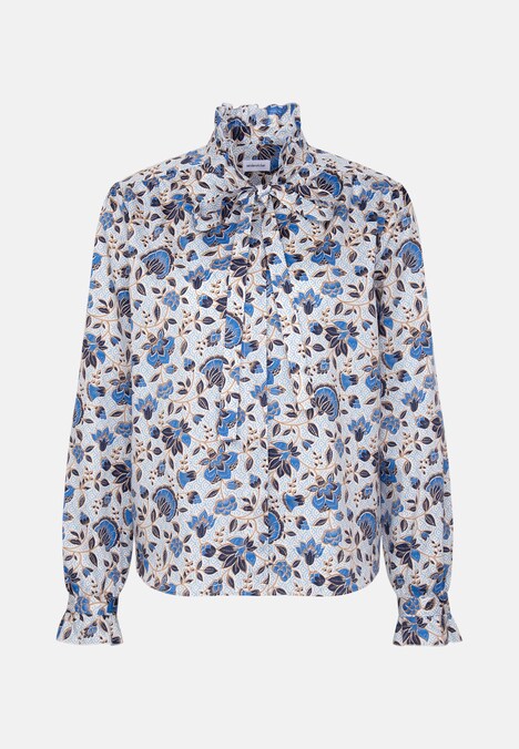 Damen Ausgestellte Bluse - Druck