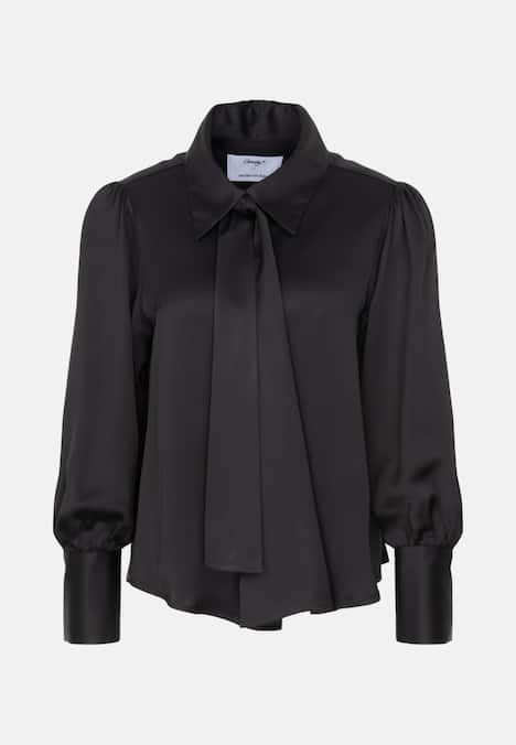 Damen Schluppenbluse - Uni