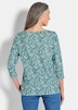 Halbarm Viskoseshirt im Allover-Design