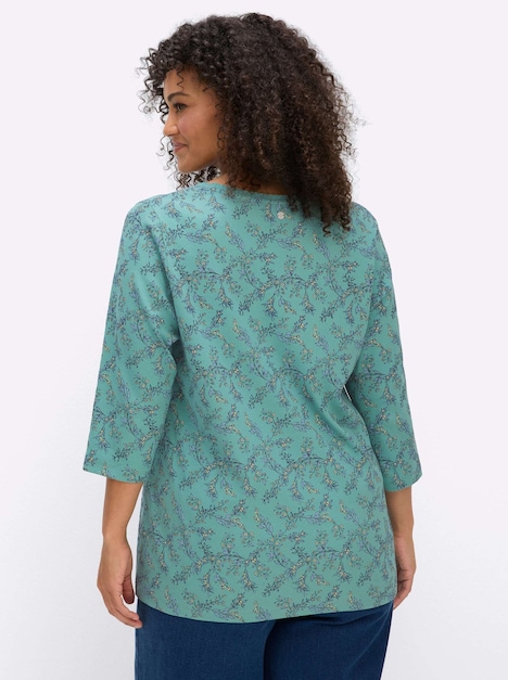 3/4-Arm-Shirt 3/4-Arm-Shirt mit Karree-Ausschnitt 3/4-Arm