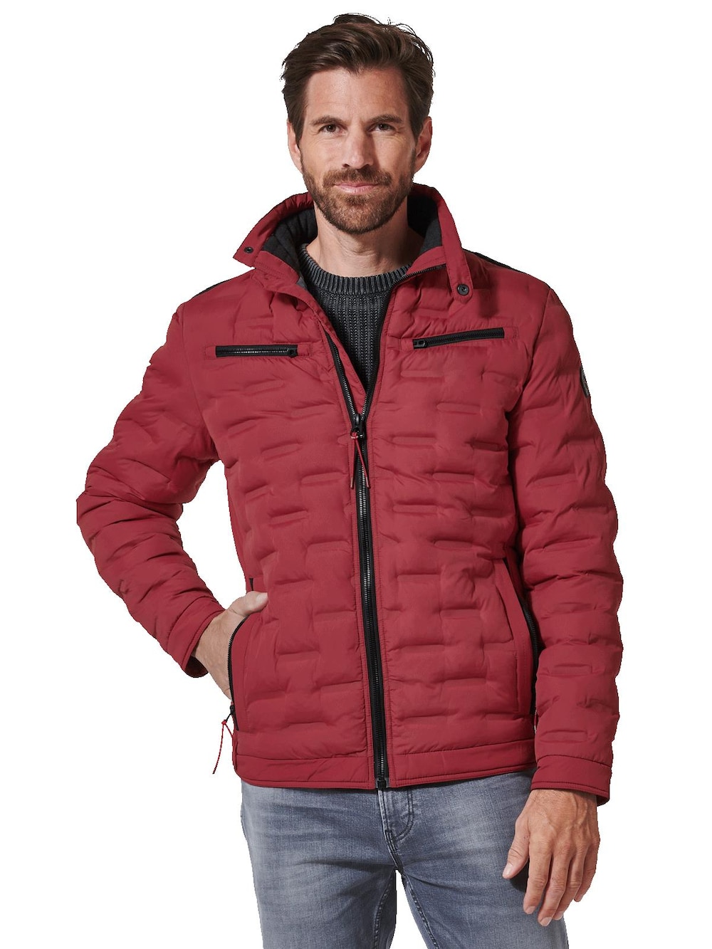 engbers Herren Steppjacke regular , Feuerrot