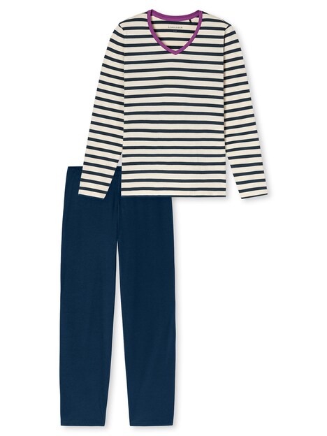 Schiesser Damen Schlafanzug Casual Essentials seasalt