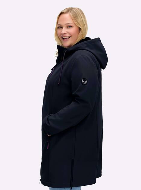 Softshell-Jacke Langarm Uni Mit Kapuze