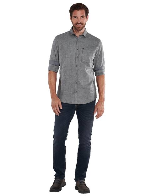 engbers Herren Langarm-Hemd regular , Anthrazit