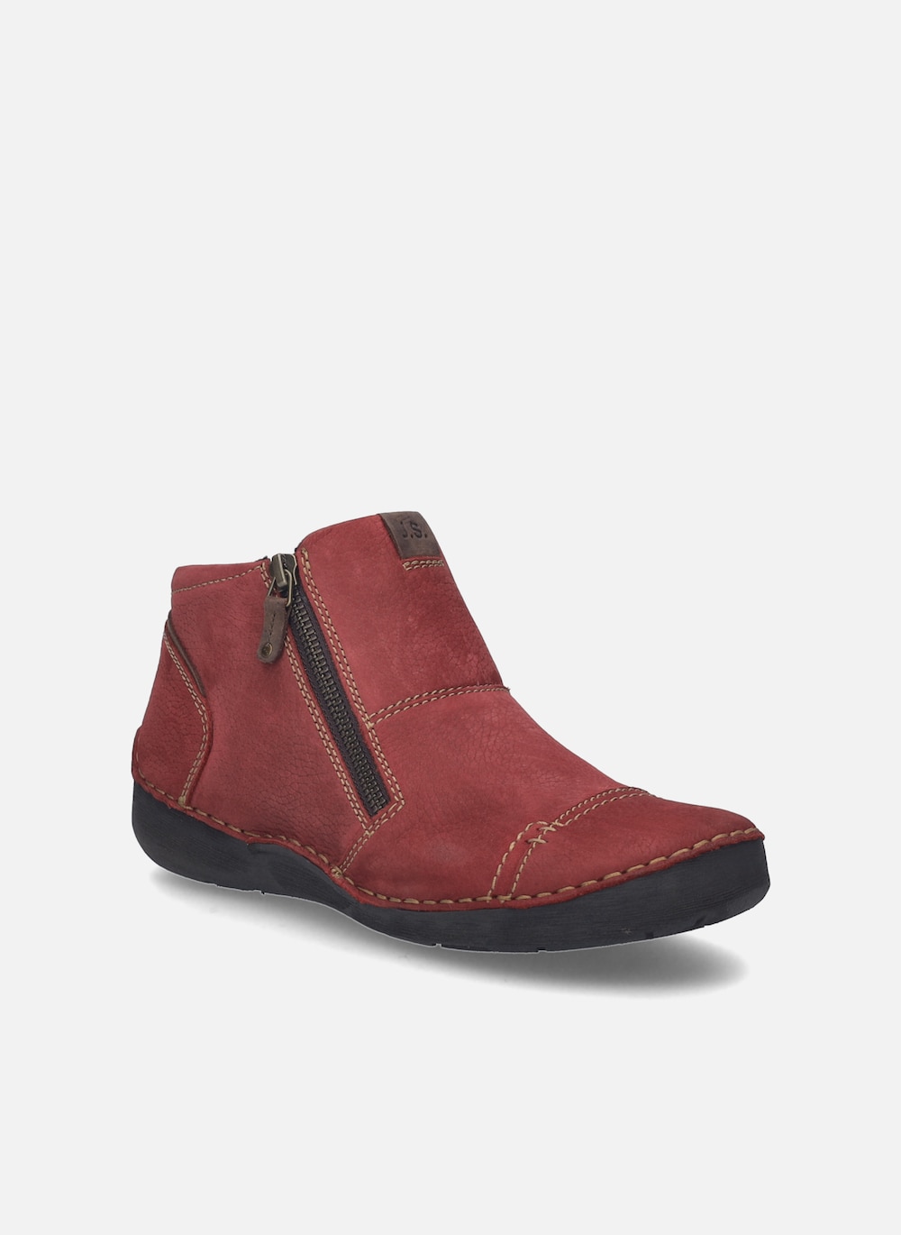 Damen Halbschuh Fergey 46, rot-kombi